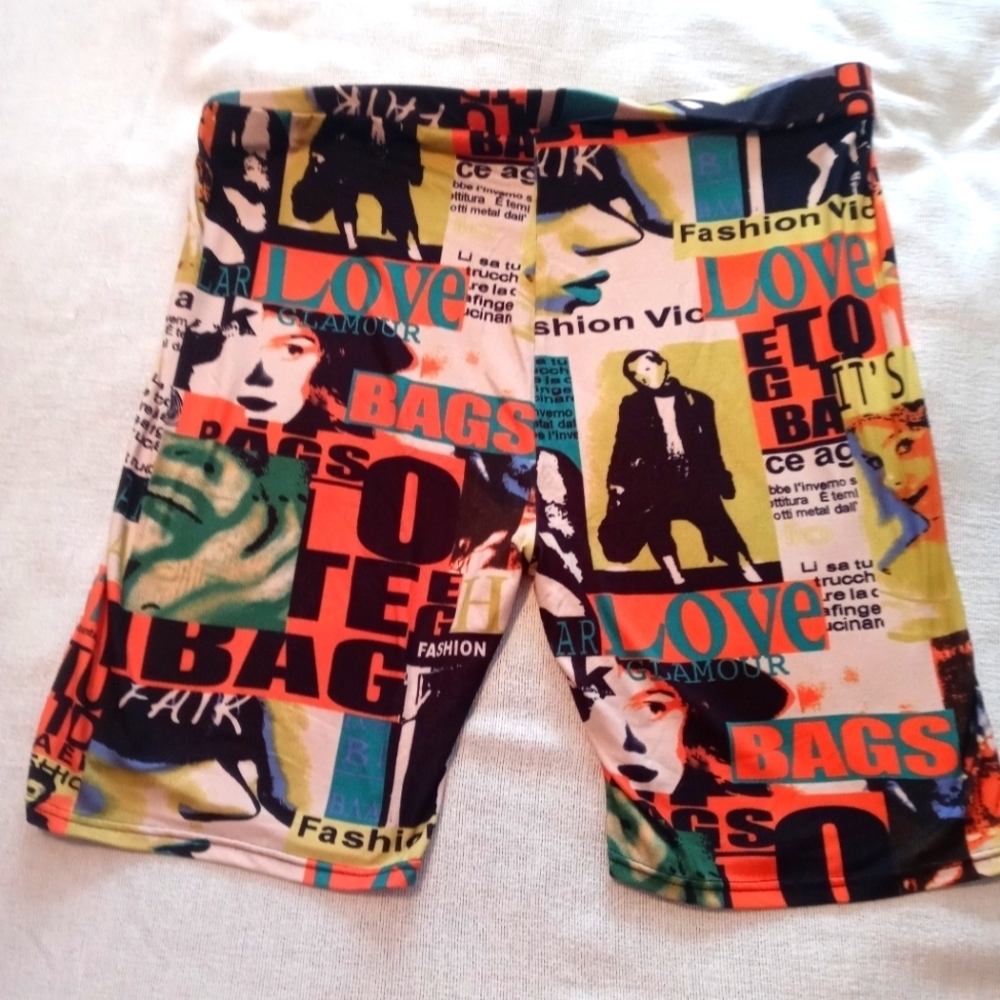 Brand new women's 3X fancy stretchy biker shorts